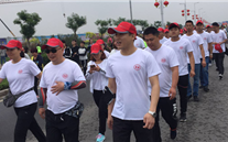 “放松心情，磨砺意志，超越自我” 正定公司参加徒步走活动